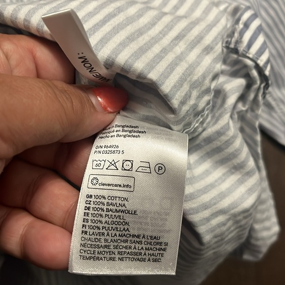 L.O.G.G boys pine stripe cotton long sleeve dress size 12-13 - Picture 4 of 5